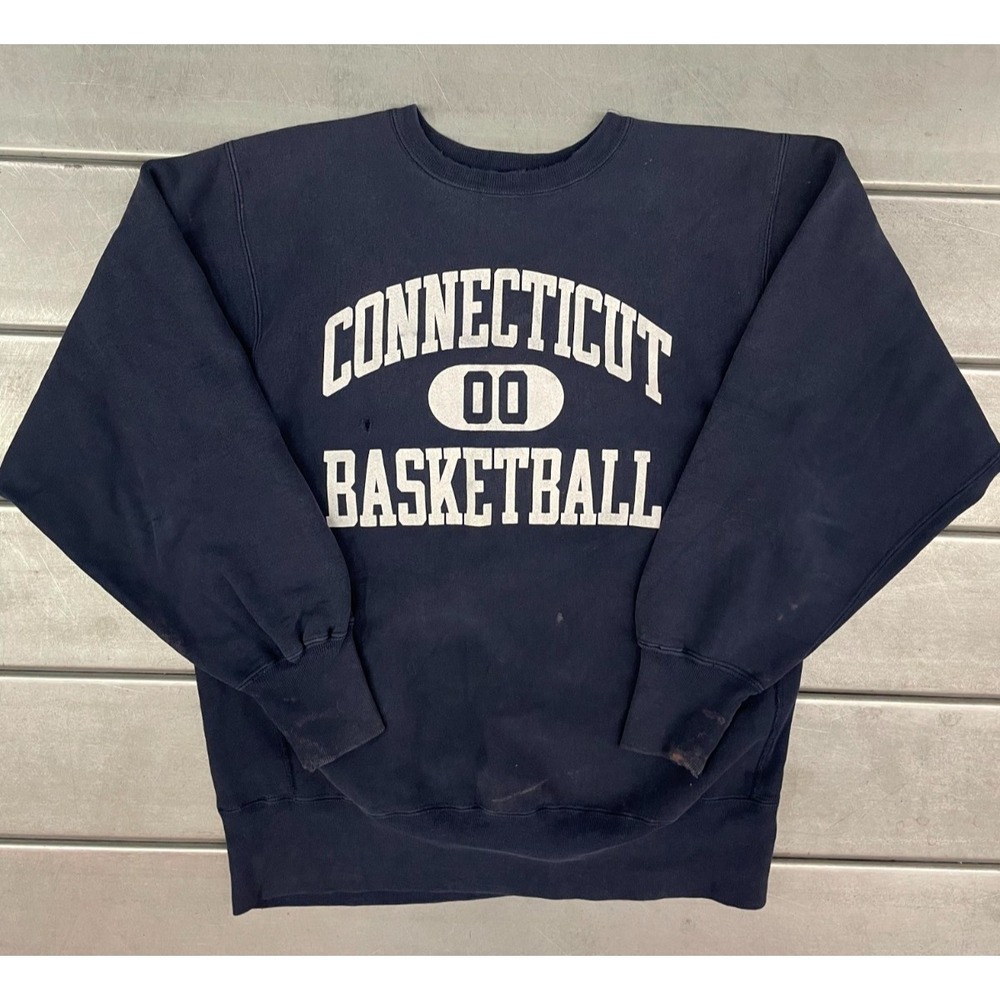 Vintage USA Champion Reverse Weave Sweatshirt Mens‎ XL Connecticut Basketball